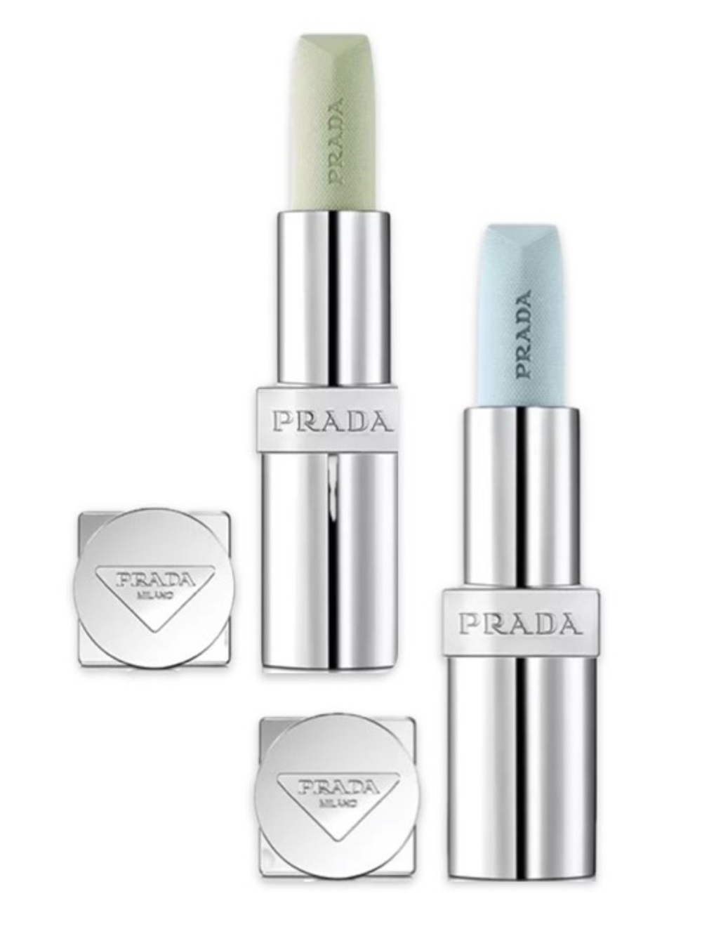 NIB [Prada] Monochrome Moisturizing Lip Balm Set 000 Universal/U001 Astral Pink